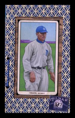 Picture, Helmar Brewing, T206-Helmar Card # 372, Bobby Veach, Knee up, looking left, Detroit Tigers